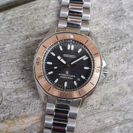 Seiko Prospex SPB485J1 Octagonal Bezel Grey Dial Stainless Steel Strap