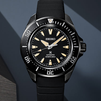 Seiko Prospex SRPL15K1 Diver Samurai Shog-Urai Black Dial Black Silicone Strap