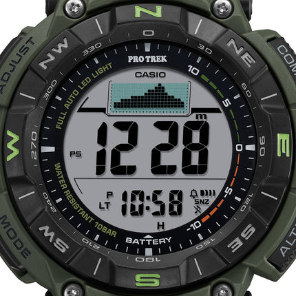 Casio Pro Trek PRG-340B-3DR CASTLON Climber Line Digital Dial Green Nylon Band