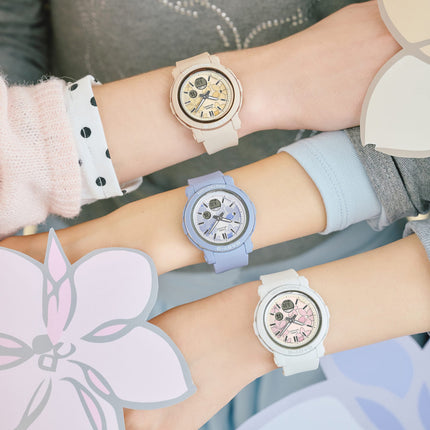Casio Baby-G BGA-290FL-4ADR Flower Digital Analog Dial Light Pink Resin Band