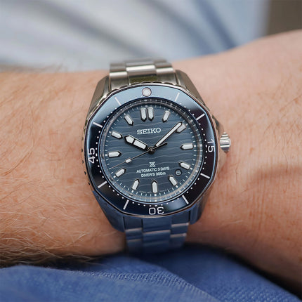 Seiko Prospex SPB483J1 Octagonal Bezel Blue Dial Stainless Steel Strap