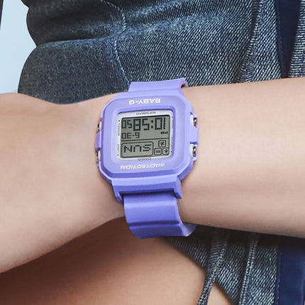 Casio Baby-G + Plus BGD-10K-6DR 30th Anniversary Digital Dial Purple Resin Band + Case Holder Set 