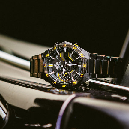 Casio Edifice ECB-2200RC-1A9DF Windflow Digital Analog Dial Black Stainless Steel Band