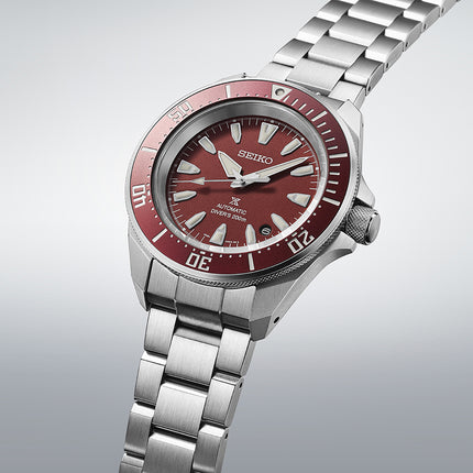 Seiko Prospex SRPL11K1 Diver Samurai Shog-Urai Red Dial Stainless Steel Strap