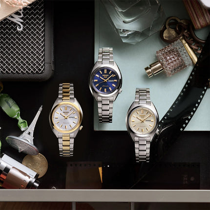 Seiko 5 Sport SRE021K1 Hebitama SNXS Series Ladies Denim Blue Dial Stainless Steel Strap