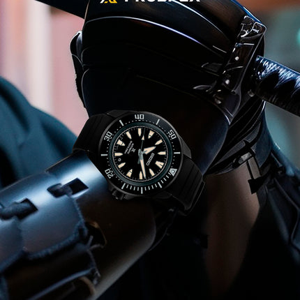 Seiko Prospex SRPL15K1 Diver Samurai Shog-Urai Black Dial Black Silicone Strap
