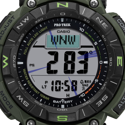 Casio Pro Trek PRG-340B-3DR CASTLON Climber Line Digital Dial Green Nylon Band