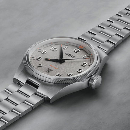 Oris ProPilot 01-733-7805-4163-07-8-20-04LC Date Textured Grey Dial Stainless Steel