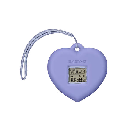 Casio Baby-G + Plus BGD-10KH-2BDR Digital Dial Light Purple Resin Band + Case Holder Set