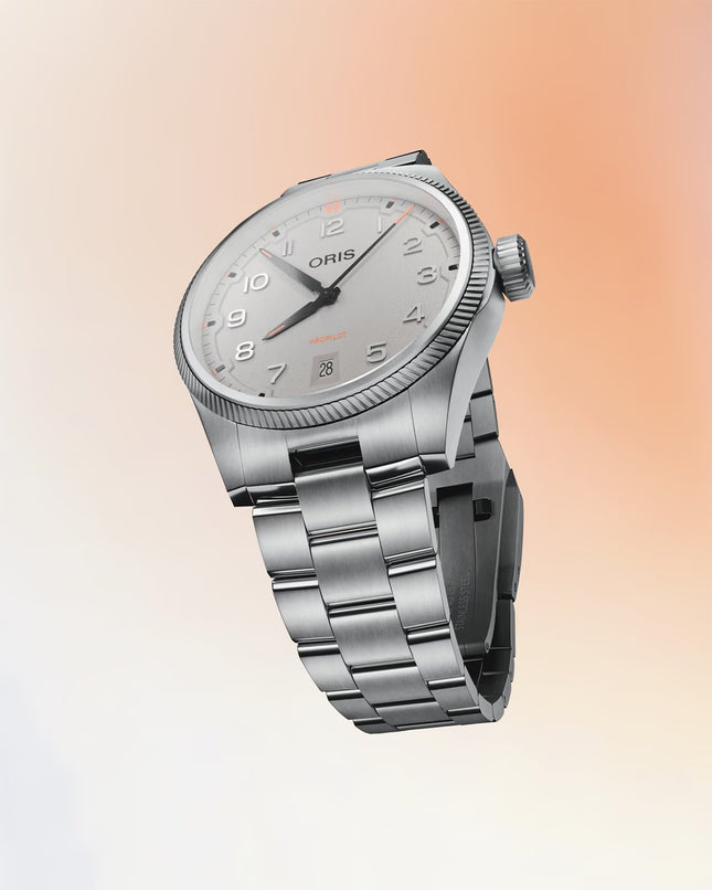 Oris ProPilot 01-733-7805-4163-07-8-20-04LC Date Textured Grey Dial Stainless Steel