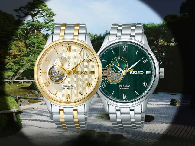 Seiko Presage SSA464J1 Automatic Japanese Zen Garden Series Open Heart Dial Stainless Steel Strap