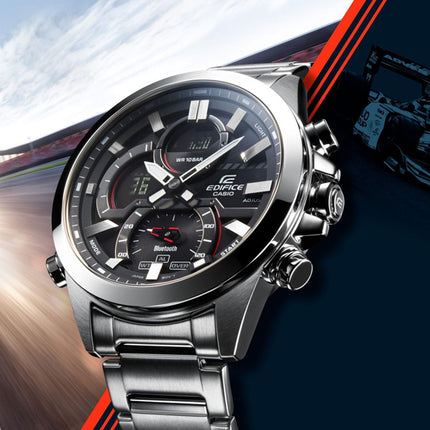 Casio Edifice ECB-30D-1ADF Smartphone Link Model Digital Analog Dial Stainless Steel Band