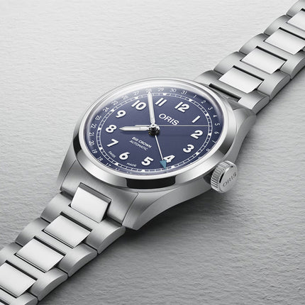 Oris Big Crown 01-754-7798-4068-07-8-20-06 Pointer Date Purple Matte Dial Stainless Steel Strap