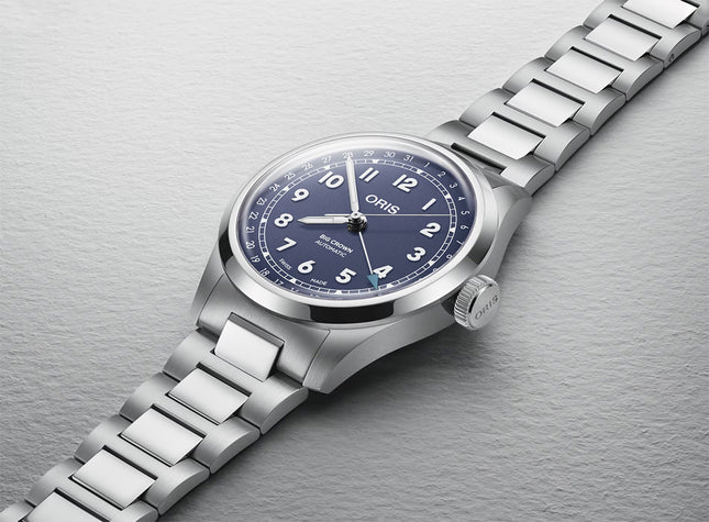 Oris Big Crown 01-754-7798-4068-07-8-20-06 Pointer Date Purple Matte Dial Stainless Steel Strap