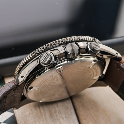 Seiko Prospex SSC739P1 Sea Chronograph Solar 200M Water Resistance Green Dial Brown Leather Strap