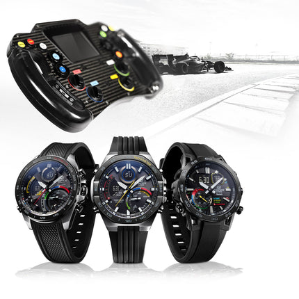 Casio Edifice ECB-900MP-1ADF Tough Solar Men Digital Analog Dial Black Resin Band