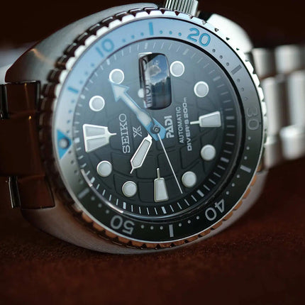 Seiko Prospex SRPG19K1 King Turtle PADI Edition Automatic Divers 200M Black Dial Stainless Steel