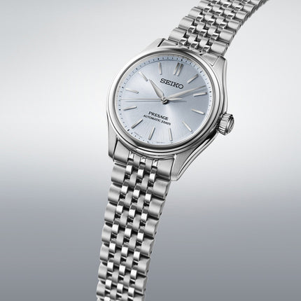 Seiko Presage Classic SPB521J1 Edo Silk Aijiro Light Blue Dial Stainless Steel Strap