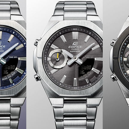 Casio Edifice ECB-S10D-8ADF Smartphone Link Model Grey Digital Analog Dial Stainless Steel Band