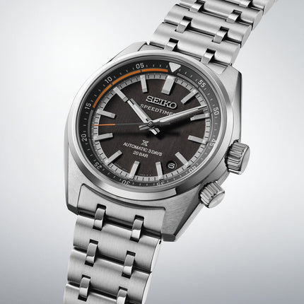 Seiko Prospex SPB515J1 Speedtimer 6R Compact Countdown In Black-Grey Contras Stainless Steel Strap