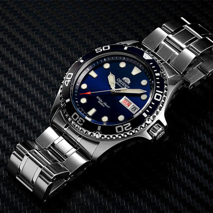 Orient Sports TAA02005D Automatic Men Blue Dial Stainless Steel Strap
