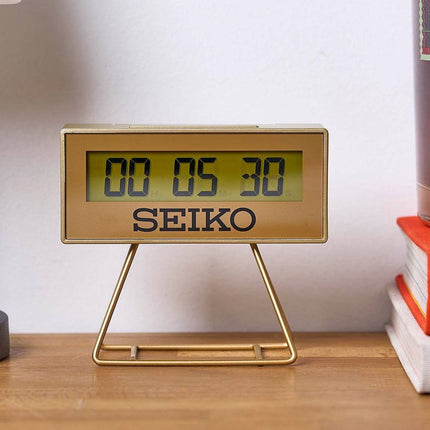 Seiko Alarm Clock QHL084 17.6cm Digital Dial Gold