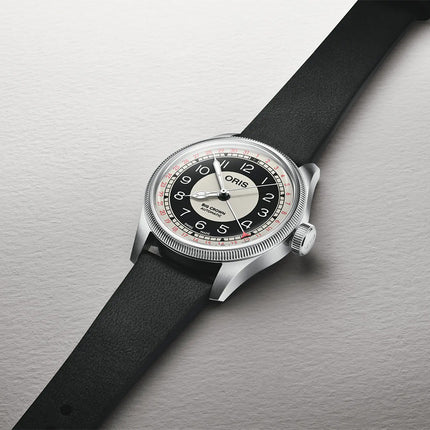 Oris Big Crown 01-754-7779-4061-07-5-19-25 Pointer Date Bullseye Multicoloured Dial Leather Strap