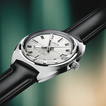 Oris Star Edition 01-733-7813-4151-Set 60th Anniversary Analog Grey Dial Black Leather Strap