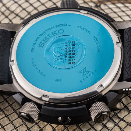 Seiko Prospex SNJ028P1 Diver Solar Arnie Digital Analog Dial Black Rubber Strap