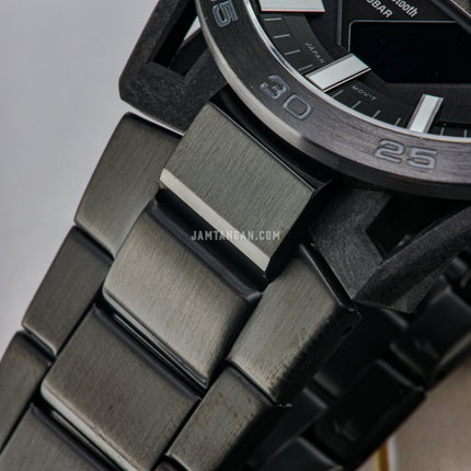 Casio Edifice ECB-2000DC-1BDF Men Sospensione Digital Analog Dial Gunmetal Stainless Steel Band