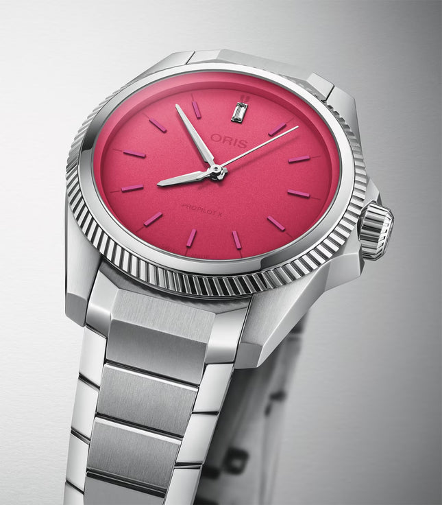 Oris ProPilot X Miss Piggy Edition 01-531-7796-4158-07-8-17-05LC Pink Dial Stainless Steel Strap