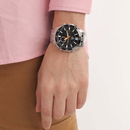 Casio Edifice EFV-C100D-1BVDF Chronograph Men Black Dial Stainless Steel Strap
