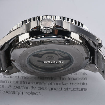 Alba Mechanical A3B019X1 Automatic Men Black Dial Stainless Steel Strap