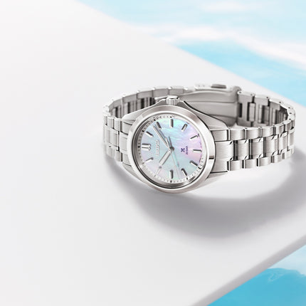 Seiko Prospex SUR605J1 Ladies Sea Marine Mother Of Pearl Seafoam White Dial Stainless Steel Strap