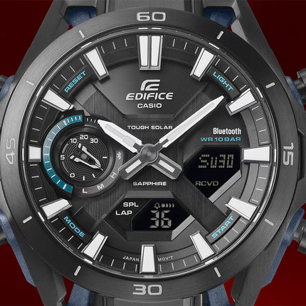 Casio Edifice ECB-2300DC-1ADF Sospensione Digital Analog Dial Black Stainless Steel Band (JDM)