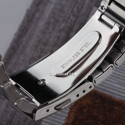 Alba Signa A4B015X1 Chronograph Men Black Dial Stainless Steel Strap