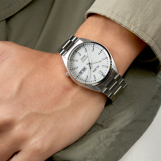 Alba Mechanical AL4329X1 Automatic Men Silver Patterned Dial Stainless Steel Strap