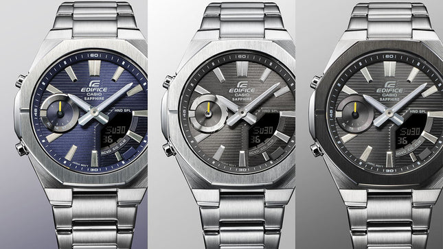 Casio Edifice ECB-S10D-2ADF Smartphone Link Model Blue Digital Analog Dial Stainless Steel Band