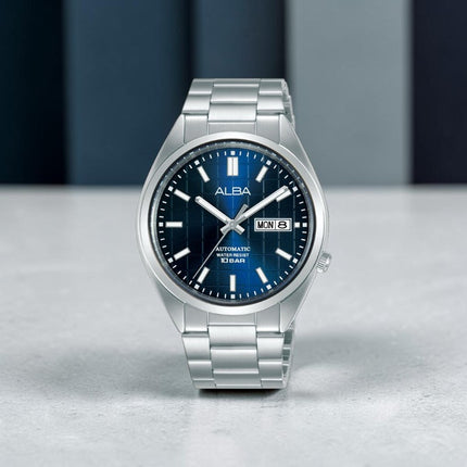 Alba Mechanical AL4317X1 Automatic Men Blue Patterned Dial Stainless Steel Strap
