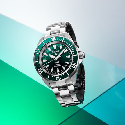 Seiko Prospex SRPL53K1 Diver Shog-Urai Emerald Green Dial Stainless Steel Strap PADI Special Edition