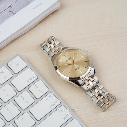 Alba AS9Q98X1 Champagne Dial Dual Tone Stainless Steel Strap
