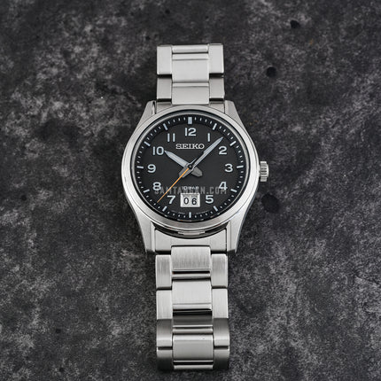 Seiko SUR569P1 Discover More Men Black Dial Stainless Steel Strap