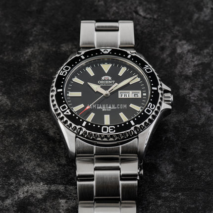 Orient Sports RA-AA0001B Kamasu Automatic Divers Black Dial Stainless Steel Strap