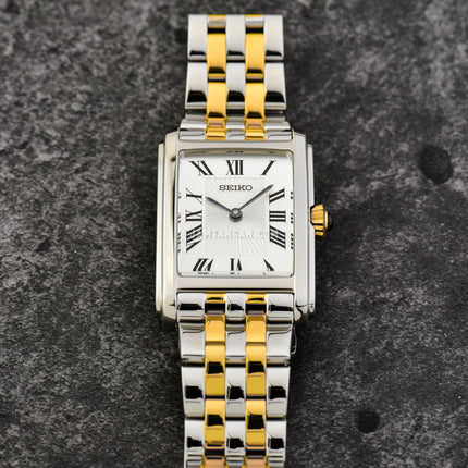 Seiko Ladies SWR087P1 White Dial Dual Tone Stainless Steel Strap