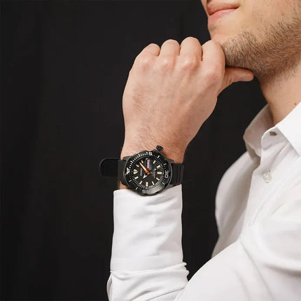 Seiko Prospex SRPH13K1 The Black Series Monster Automatic Black Silicone Strap LIMITED EDITION