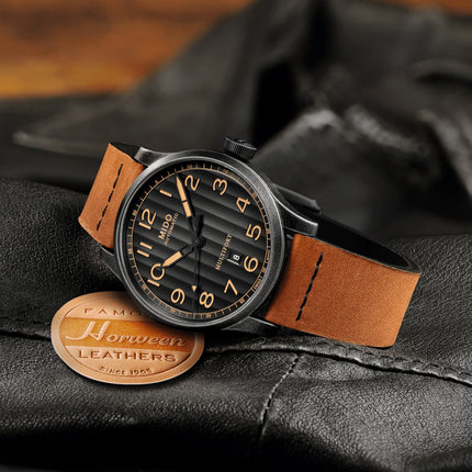 MIDO Multifort M032.607.36.050.99 Automatic Black Dial Tan Leather Strap