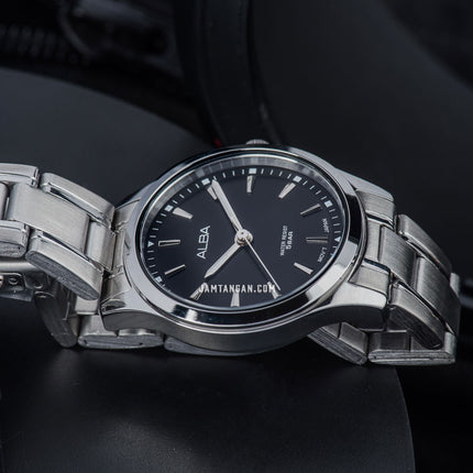 Alba Prestige ARX029X1 Ladies Black Dial Stainless Steel Strap