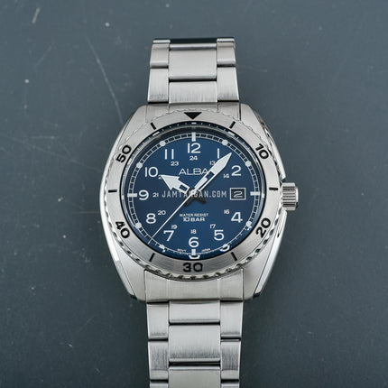 Alba AS9U73X1 Men Sport Blue Dial Stainless Steel Strap