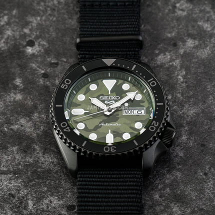 Seiko 5 Sports SRPJ37K1 SKX Street Style Yuto Horigome Automatic Black Nylon Strap