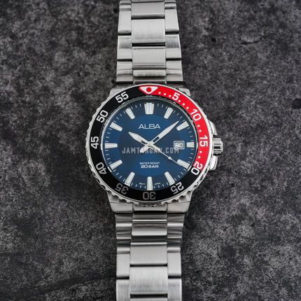 Alba Active AS9S79X1 Men Blue Dial Stainless Steel Strap